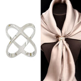 Maxbell Scarf Ring Blankets for Women Girls Heavy Duty Clothes Corner Knotted Button Silver
