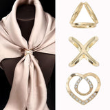 Maxbell Scarf Ring Blankets for Women Girls Heavy Duty Clothes Corner Knotted Button Silver