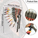 Maxbell Indian Inspired Feather Headdress Chief Indian Hat for Show Party Masquerade
