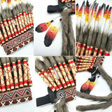 Maxbell Indian Inspired Feather Headdress Chief Indian Hat for Show Party Masquerade