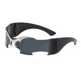 Maxbell Rimless Sunglasses Fashionable Eyewear for Nightclub Stage Performance Party Black