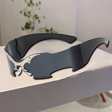 Maxbell Rimless Sunglasses Fashionable Eyewear for Nightclub Stage Performance Party Black