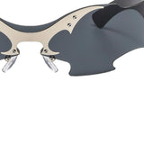 Maxbell Rimless Sunglasses Fashionable Eyewear for Nightclub Stage Performance Party Black
