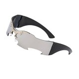 Maxbell Rimless Sunglasses Fashionable Eyewear for Nightclub Stage Performance Party Silver