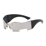 Maxbell Rimless Sunglasses Fashionable Eyewear for Nightclub Stage Performance Party Silver