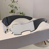 Maxbell Rimless Sunglasses Fashionable Eyewear for Nightclub Stage Performance Party Silver