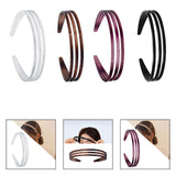 Maxbell Ladies Women Triple Row Headband for Make up, Sports Accessories PC Material Transparent