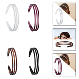 Maxbell Ladies Women Triple Row Headband for Make up, Sports Accessories PC Material Transparent