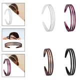 Maxbell Ladies Women Triple Row Headband for Make up, Sports Accessories PC Material Transparent