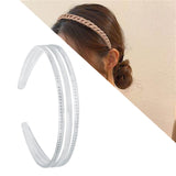 Maxbell Ladies Women Triple Row Headband for Make up, Sports Accessories PC Material Transparent