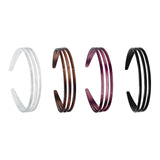 Maxbell Ladies Women Triple Row Headband for Make up, Sports Accessories PC Material Transparent