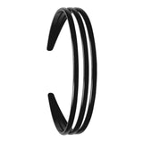 Maxbell Ladies Women Triple Row Headband for Make up, Sports Accessories PC Material Black