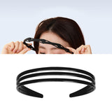 Maxbell Ladies Women Triple Row Headband for Make up, Sports Accessories PC Material Black