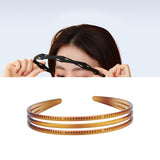 Maxbell Woman Headband with Three Row Lightweight for Reading and Writing Hair Clips Dark Brown