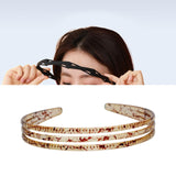 Maxbell Woman Headband with Three Row Lightweight for Reading and Writing Hair Clips Light Brown