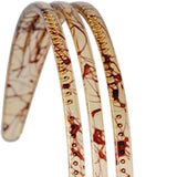 Maxbell Woman Headband with Three Row Lightweight for Reading and Writing Hair Clips Light Brown