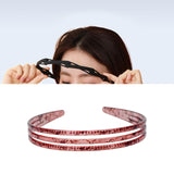 Maxbell Woman Headband with Three Row Lightweight for Reading and Writing Hair Clips Red