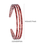 Maxbell Woman Headband with Three Row Lightweight for Reading and Writing Hair Clips Red