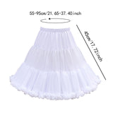 Maxbell Petticoat Elastic Waistband Half Slip Tutu for Dress Wedding Cosplay Costume