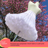 Maxbell Petticoat Elastic Waistband Half Slip Tutu for Dress Wedding Cosplay Costume
