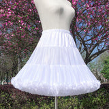 Maxbell Petticoat Elastic Waistband Half Slip Tutu for Dress Wedding Cosplay Costume