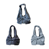 Maxbell Women's Underarm Bag Armpit Bag Canvas Handbag for Dating Traveling Leisure Blue