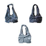 Maxbell Women's Underarm Bag Armpit Bag Canvas Handbag for Dating Traveling Leisure Blue