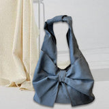 Maxbell Women's Underarm Bag Armpit Bag Canvas Handbag for Dating Traveling Leisure Blue