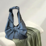 Maxbell Women's Underarm Bag Armpit Bag Canvas Handbag for Dating Traveling Leisure Blue