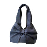 Maxbell Women's Underarm Bag Armpit Bag Canvas Handbag for Dating Traveling Leisure Dark Blue
