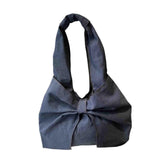 Maxbell Women's Underarm Bag Armpit Bag Canvas Handbag for Dating Traveling Leisure Dark Blue