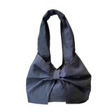 Maxbell Women's Underarm Bag Armpit Bag Canvas Handbag for Dating Traveling Leisure Dark Blue