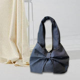 Maxbell Women's Underarm Bag Armpit Bag Canvas Handbag for Dating Traveling Leisure Dark Blue