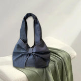 Maxbell Women's Underarm Bag Armpit Bag Canvas Handbag for Dating Traveling Leisure Dark Blue