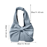 Maxbell Women's Underarm Bag Armpit Bag Canvas Handbag for Dating Traveling Leisure Light Blue