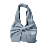 Maxbell Women's Underarm Bag Armpit Bag Canvas Handbag for Dating Traveling Leisure Light Blue