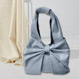 Maxbell Women's Underarm Bag Armpit Bag Canvas Handbag for Dating Traveling Leisure Light Blue