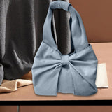 Maxbell Women's Underarm Bag Armpit Bag Canvas Handbag for Dating Traveling Leisure Light Blue