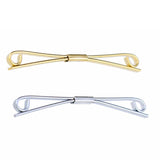 Maxbell Mens Tie Collar Bar Formal Jewelry Accessory Lapel Stick Metal Collar Holder Gold