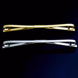 Maxbell Mens Tie Collar Bar Formal Jewelry Accessory Lapel Stick Metal Collar Holder Gold
