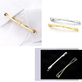 Maxbell Mens Tie Collar Bar Formal Jewelry Accessory Lapel Stick Metal Collar Holder Gold