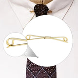 Maxbell Mens Tie Collar Bar Formal Jewelry Accessory Lapel Stick Metal Collar Holder Gold