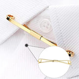 Maxbell Mens Tie Collar Bar Formal Jewelry Accessory Lapel Stick Metal Collar Holder Gold