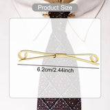 Maxbell Mens Tie Collar Bar Formal Jewelry Accessory Lapel Stick Metal Collar Holder Gold