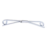 Maxbell Mens Tie Collar Bar Formal Jewelry Accessory Lapel Stick Metal Collar Holder Silver