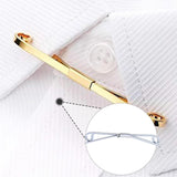 Maxbell Mens Tie Collar Bar Formal Jewelry Accessory Lapel Stick Metal Collar Holder Silver