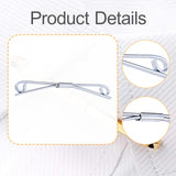 Maxbell Mens Tie Collar Bar Formal Jewelry Accessory Lapel Stick Metal Collar Holder Silver