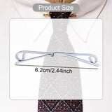 Maxbell Mens Tie Collar Bar Formal Jewelry Accessory Lapel Stick Metal Collar Holder Silver