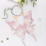 Maxbell Fairy Wings Cute Halloween Costume Accessories Decor Comfortable Fancy Dress Pink