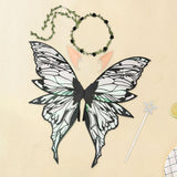 Maxbell Fairy Wings Cute Halloween Costume Accessories Decor Comfortable Fancy Dress Black